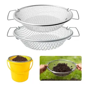 Ays250809 Yusenova 2pcs Soil Sifter For Gardening 3mm 6mm Mesh Fits 5 Gallon Bucket Sieve Tool