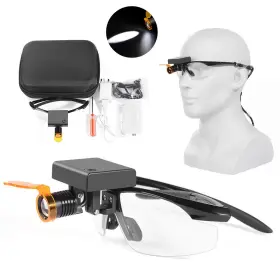 Dy-010-f Yuyo 2 In 1 Dental Medical 3w Led Wireless Head Light With Filter And Glasses Black Usa