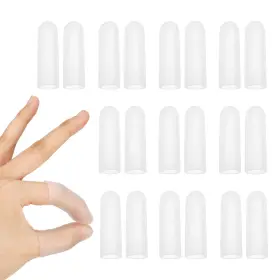 Zfyoung 739757641722 20 Pcs Gel Finger Cots Hand Protectors Silicone Digit One Size Transparent