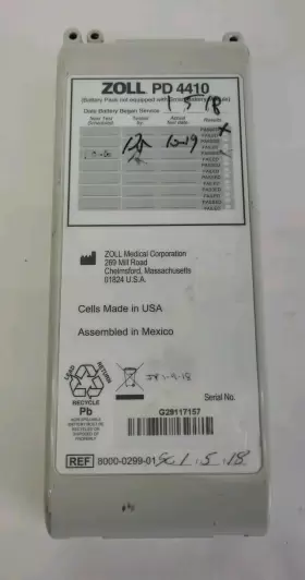 8000-0299-01 Zoll Pd 4410 Ref Medical Defibrillator Battery Untested