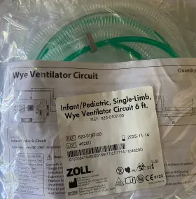 820-0107-00 Zoll New Pediatric/adult Ventilator Circuit Factory Sealed