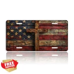 Qoueucc License Plate Vintage Flag 4 Holes. Fixed Price $27.99.