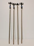 Lot Of 4: Hill-rom P2217A Heavy Duty Removeable Medical Bed Iv Poles, 25LB Max.. Fixed Price $99.99.