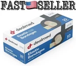 Dealmed 4"X5 Yds Elastic Bandage Wrap W/ Self-closure, Latex-free, (10 Rolls). Fixed Price $19.09.