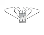 X-ray Apron Rack Wall Mounted, 5 Arms, Right (new). Fixed Price $199.99.