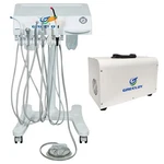 Greeloy 4H Portable Dental Turbine Unit Mobile Cart Silent Air Compressor. Fixed Price $452.99.