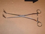 V Mueller Cooley Bronchus Forceps Clamp 90 Degree 1/2" Oal. Fixed Price $87.50.