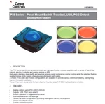 Cursor Controls Blue Panel Mount Backlit Trackball. Fixed Price $250.00.
