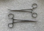 Lot Of 2 New Rochester-pean 6 1/4" Curved Forceps By Columbia Free Shipping. Fixed Price $16.00.