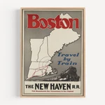 Boston - New Haven Rr 1930S Retro Travel Poster. Fixed Price $45.84.