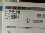 Cardinal 30414-025 Penrose Tubing Drain 12" 1/4" Box Of 10 -new Sealed Packs. Fixed Price $30.00.