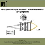 Aesculap BM001R Surgical Smooth Jaw Castroviejo Needle Holder 5/3-4 Spring Handl. Fixed Price $199.00.