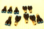 Qty 10 Festo QSY-1/8-4 153138 Push-in Y-fitting R1/8" X 4M Tubing, Usa Seller. Fixed Price $40.00.