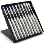 Koros 7551 Comfort Plus Cobb Elevator Set Of 10 W/case 15 20 25 30MM 12.5". Fixed Price $1200.00.