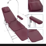 Portable Dental Mobile Folding Chair Pu Leather With Light & Tray Green. Fixed Price $150.00.