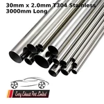 30MM 2.0MM 3000MM (120") T304 Stainless Steel Tube Pipe Exhaust Repair 3M. Fixed Price $60.09.