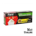 Pami 13 Gal Tall Kitchen Trash Bags Drawstring Extra Strong White 14 Count. Fixed Price $10.91.