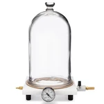 Glass Bell Jar Vacuum Chamber, 1.2 Gal (4.6 L), Less Than 0.1 Torr. Fixed Price $319.00.