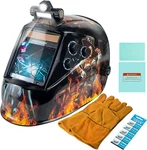 Welding Helmet Auto Darkening With Led Light Solar Powered Safety Welder Mask. Fixed Price $60.76.