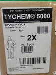 Dupont Tychem 5000 CPF3 C3360TTN2X000600 Bib OVERALL,TAN,ELASTIC,2XL, Case Of. Fixed Price $156.66.