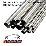 30MM 1.5MM 3000MM (120") T304 Stainless Steel Tube Pipe Exhaust Repair 3M. Fixed Price $54.49.
