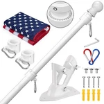 Zmtech American Flag 3X5 & Stainless Steel Pole Kit Tangle-free Rings. Fixed Price $39.50.