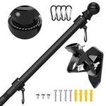 5 Ft Stainless Steel Tangle Free Flag Pole With Upgraded Bracket, K.... Fixed Price $35.64.