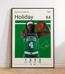 Jrue Holiday Poster, Boston Celtics Autographed Art Print. Fixed Price $45.84.