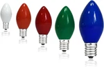 25 Pack C7 Multicolor Ceramic Christmas Lights Replacement Bulbs, 5W E12 Candela. Fixed Price $14.96.