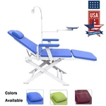 Azdent Dental Portable Chair Mobile Folding Silla Led Cold Light Tray Pu Leather. Fixed Price $305.99.