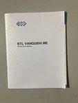 Btl Vanquish Me, Operators Manual. Fixed Price $175.00.