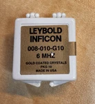 Leybold Inficon 008-010-G10 Gold Coated Quartz Crystals 6 Mhz 10PCS New. Fixed Price $199.95.