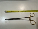 Jarit 121-145 Mayo-hegar Needle Holder, Carb-bite, Serrated Jaws, 8". Fixed Price $30.00.