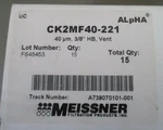 Box Of 15 Meissner CK2MF40-221 40UM Alpha Polypropylene Mini-capsule Filter. Fixed Price $324.98.