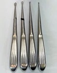 Set Of 4 Ssi Ultra Codman Brun Bone Curettes 7" Sizes 00/0/2/3 Orthopedic Trauma. Fixed Price $215.00.