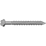 Concrete Screw, 3/16" Dia., Hex, 2 1/4 In L, Steel Blue Ruspert, 100 Pk,. Fixed Price $14.59.