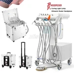 Dental Mobile Delivery Unit Cart Trolley W/ Air Compressor Suction Syringe 4HOLE. Fixed Price $441.15.
