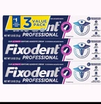 Fixodent Professional Ultimate Denture Adhesive Cream, 1.8 Oz, 3 Pack. Fixed Price $18.49.