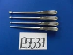 E5537 Zimmer Set Of 4 Straight Curettes. Fixed Price $75.00.