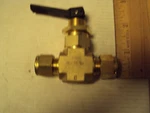 B-1GS6 Whitey Brass Toggle Valve With 3/8 Swagelok Compression Fittings In-out. Fixed Price $50.00.