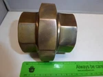Vintage Bronze Pipe Union Threaded 2" Fnpt. Made Usa. L2. Qty Of 1. New!. Fixed Price $75.00.