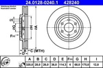 Brake Discs Nissan Navara NP300 2.5 Dci 24.0128-0240.1 (1 Piece). Fixed Price $113.06.