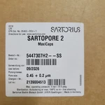 Sartorius Sartopore Maxicaps 0.2 Filter 20 Polyethersulfone 5447307H2--SS. Fixed Price $274.50.