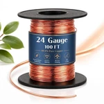 100FT 24 Gauge Copper Wire For Gardening, Electroculture, Bonsai, Jewelry Mak.... Fixed Price $19.33.