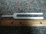 Jarit Tuning Fork, 512 C, Aluminum Alloy Used 6 1/2". Fixed Price $8.00.