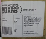 International Enviroguard 2052B Soft Scrubs Denim Blue Sms Pants Size 30/CASE. Fixed Price $34.99.