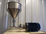 Inline High Shear Mixer/emulsifier, 200 Gpm, 10 Hp, With Powder Eductor Assembly. Fixed Price $6800.00.