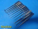12X V. Mueller Zimmer Assorted Bone Curettes; Oval Cup Straight/angled 35759. Fixed Price $293.99.