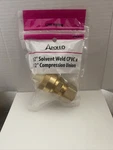 New Apollo 1/2 In. Brass Solvent Weld Cpvc X Compression Union. Fixed Price $10.00.