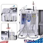 Azdent Dental Delivery Unit Rolling Treatment Case Air Compressor High Suction. Fixed Price $1055.12.